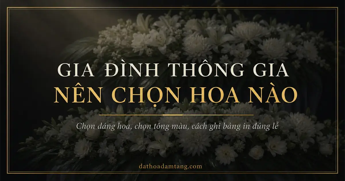 Gia Đình Thông Gia Nên Chọn Hoa Nào, Cách Ghi Bảng In