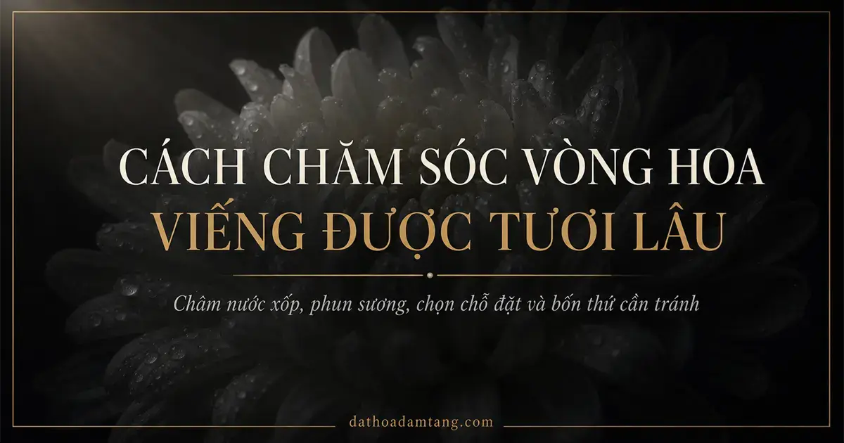 Hướng Dẫn Cách Chăm Sóc Vòng Hoa Viếng Được Tươi Lâu, Nên Biết