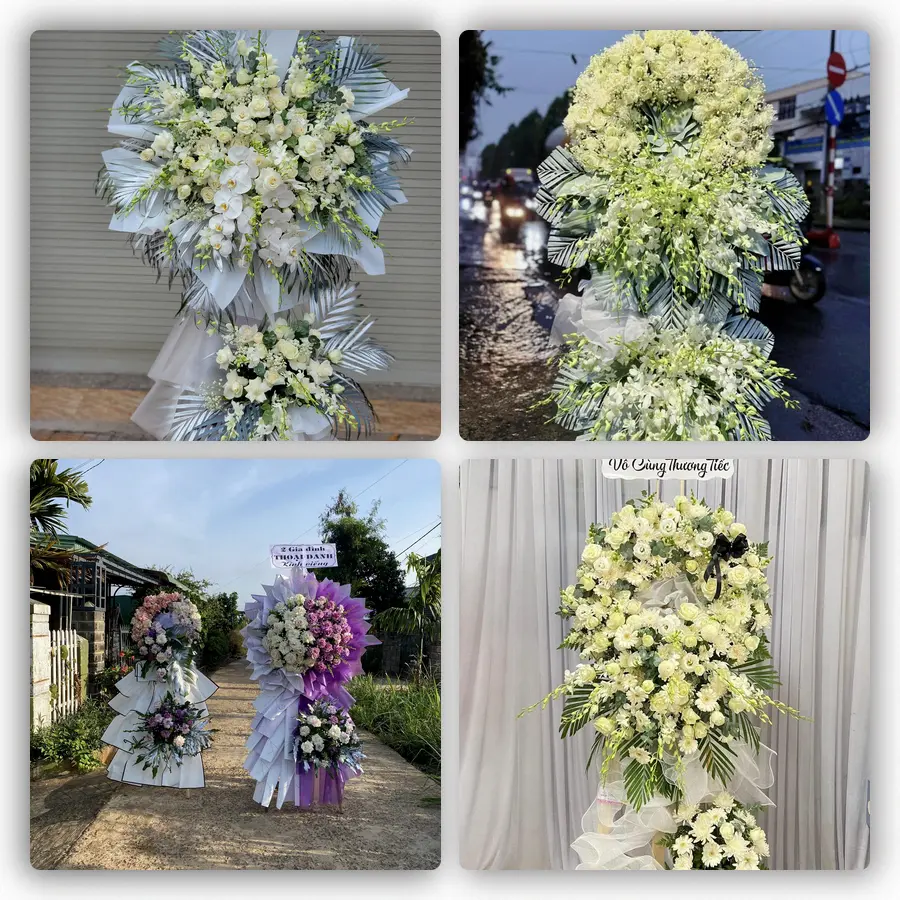 Mẫu hoa đám tang tham khảo ở An Dương, Hải Phòng
