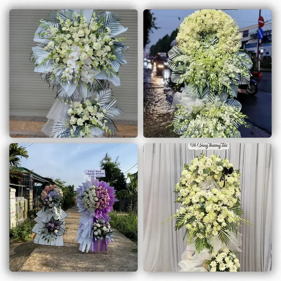 Mẫu hoa đám tang tham khảo ở An Dương, Hải Phòng