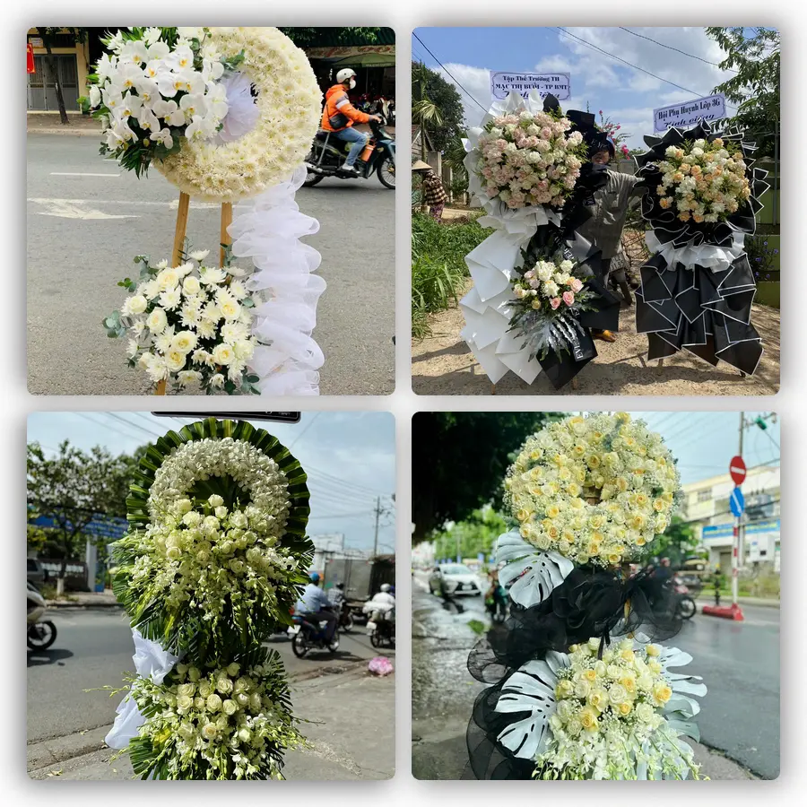 Mẫu hoa đám tang tham khảo ở Bắc Bình, Bình Thuận