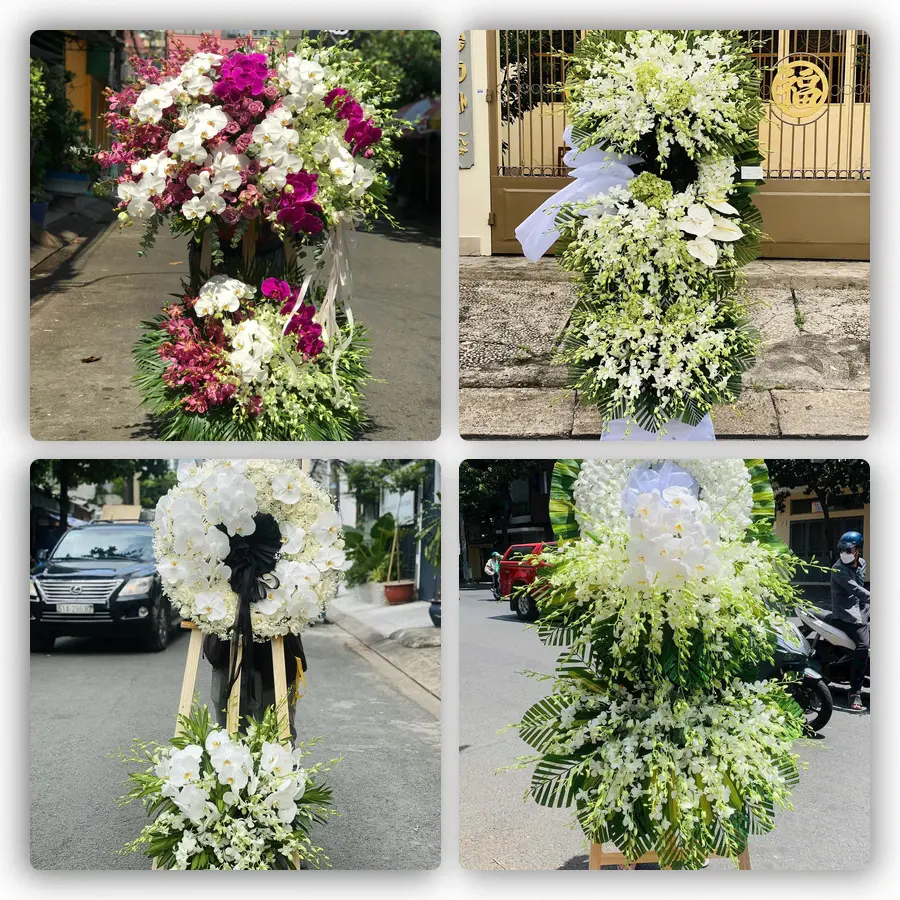 Mẫu hoa đám tang tham khảo ở Chư Sê, Gia Lai