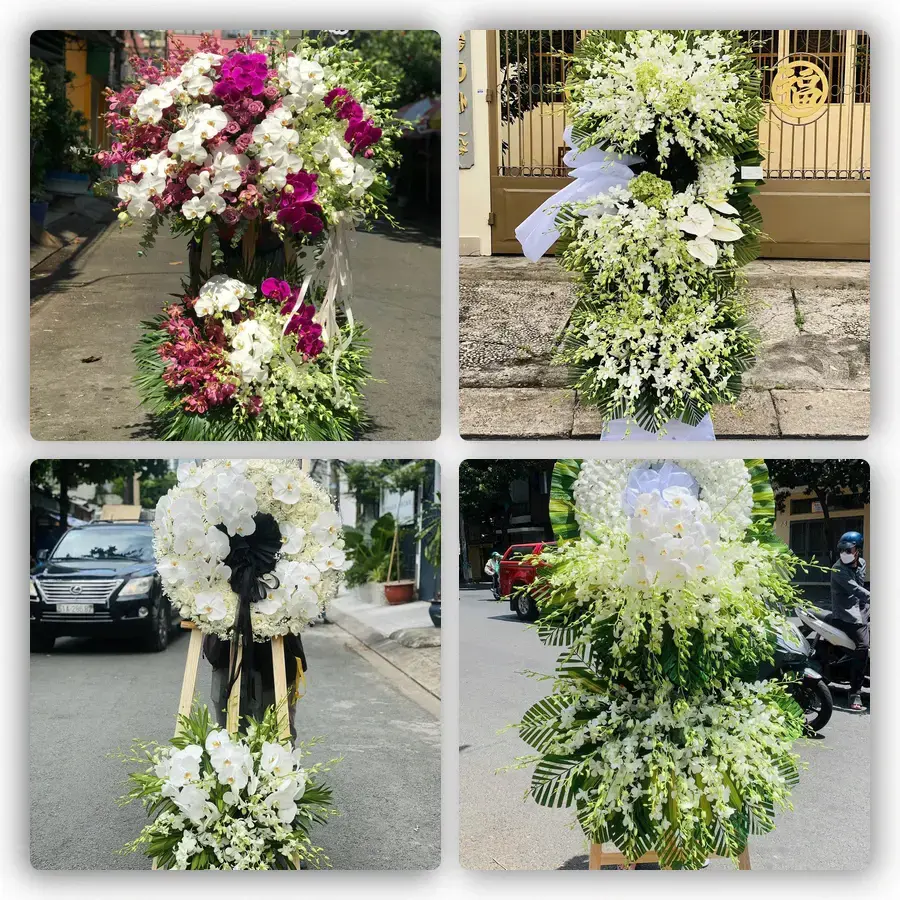Mẫu hoa đám tang tham khảo ở Chư Sê, Gia Lai