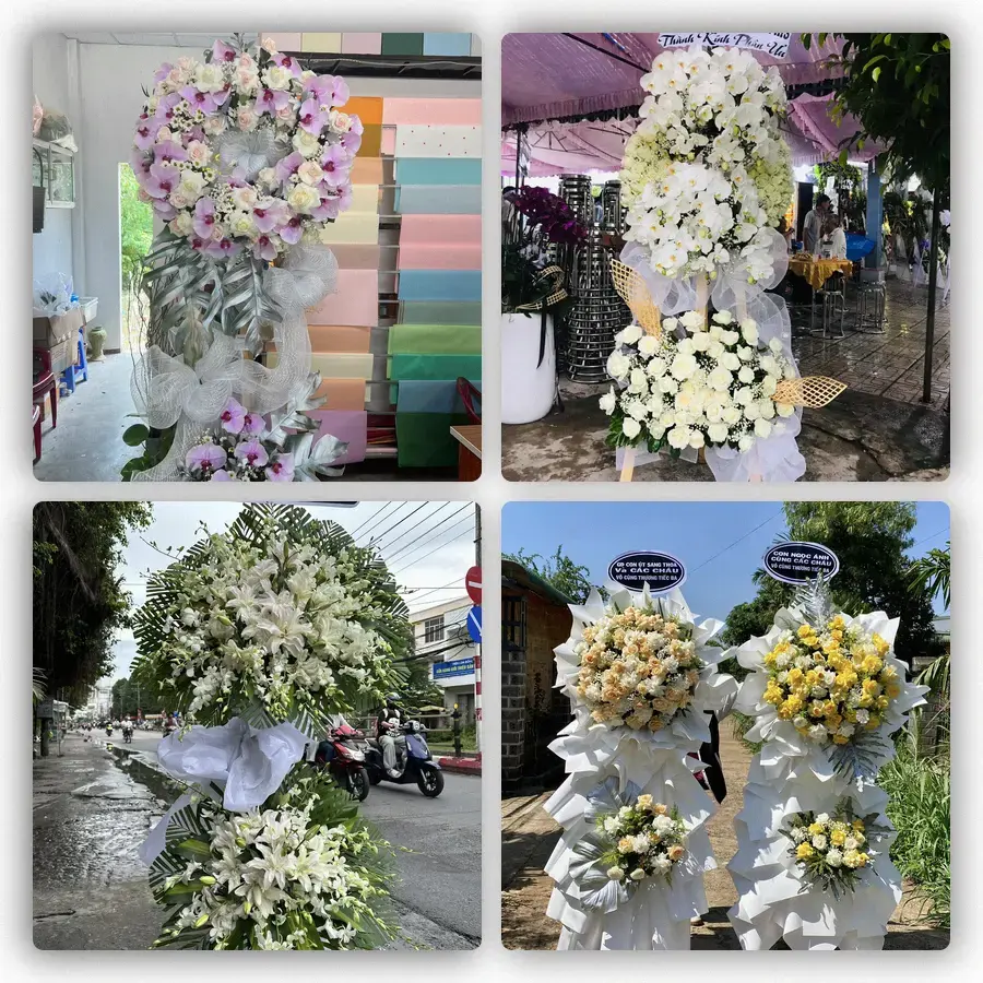 Mẫu hoa đám tang tham khảo ở Đắk Tô, Kon Tum