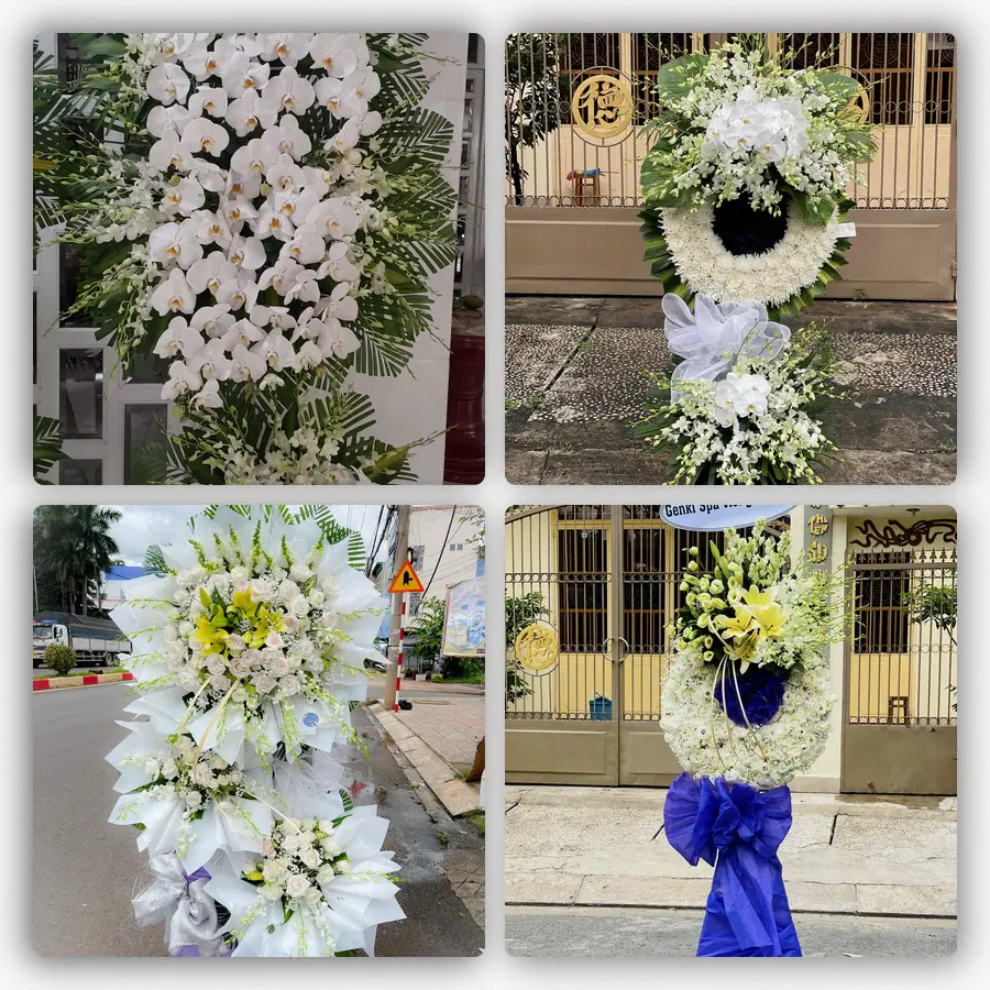 Mẫu hoa đám tang tham khảo ở Đầm Dơi, Cà Mau