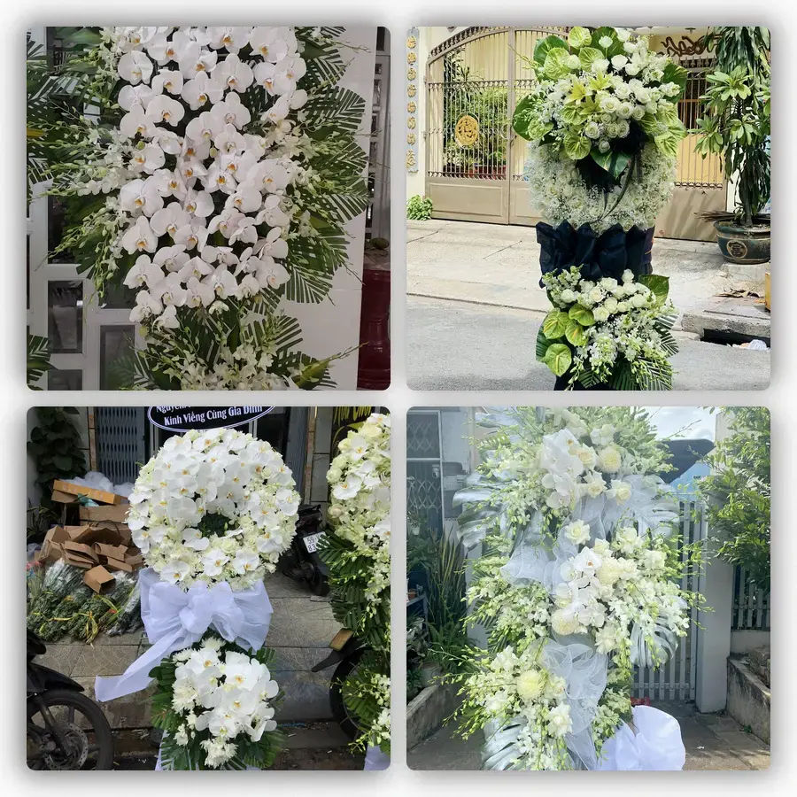 Mẫu hoa đám tang tham khảo ở Diễm Châu, Nghệ An