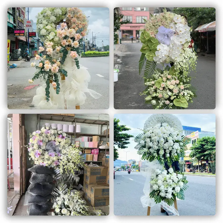 Mẫu hoa đám tang tham khảo ở Đô Lương, Nghệ An