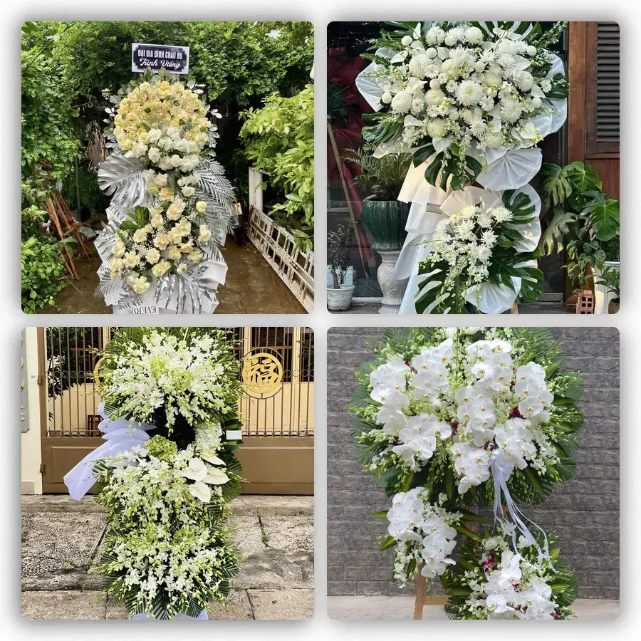 Mẫu hoa đám tang tham khảo ở Ea Kar, Đắk Lắk