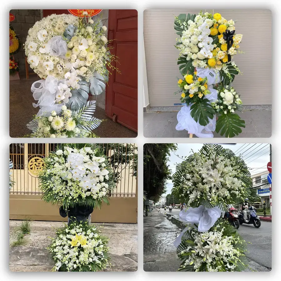 Mẫu hoa đám tang tham khảo ở Gia Bình, Bắc Ninh