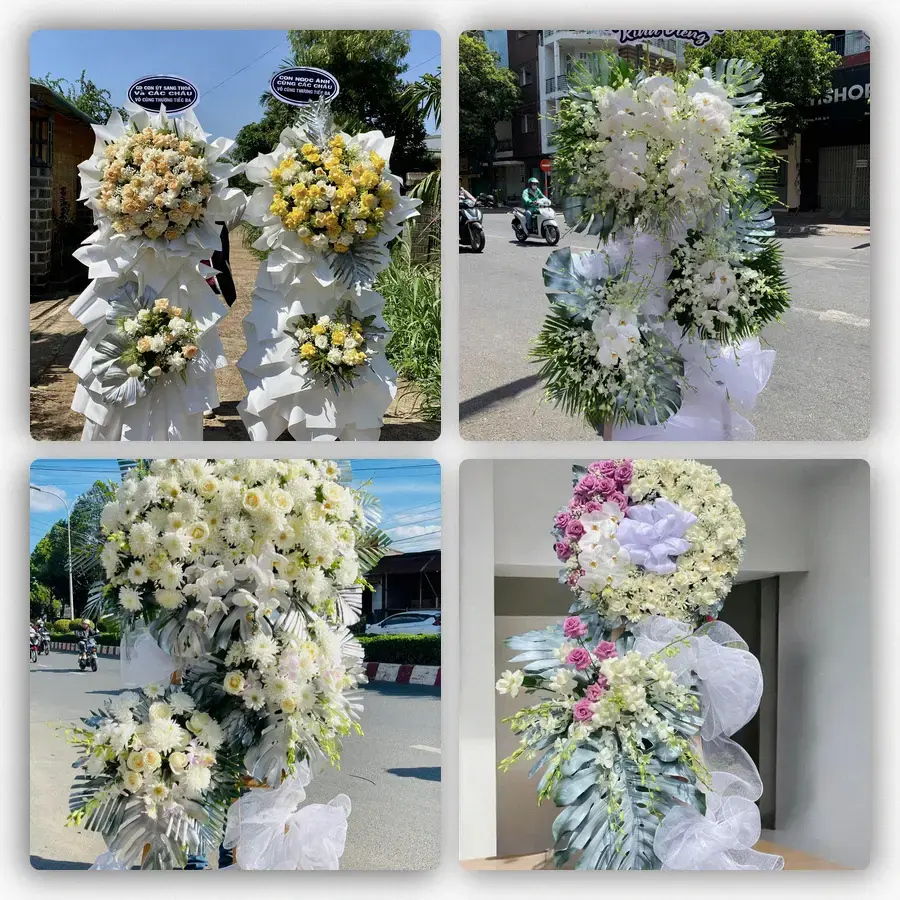 Mẫu hoa đám tang tham khảo ở Gia Ray, Xuân Lộc