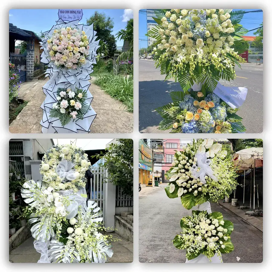 Mẫu hoa đám tang tham khảo ở Gio Linh, Quảng Trị