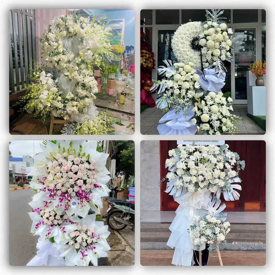Mẫu hoa đám tang tham khảo ở Gò Dầu, Tây ninh
