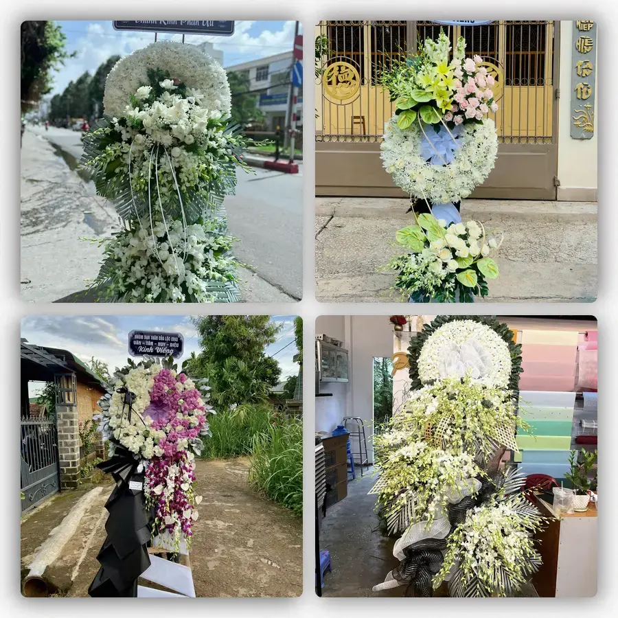 Mẫu hoa đám tang tham khảo ở Hàm Thuận Nam, Bình Thuận