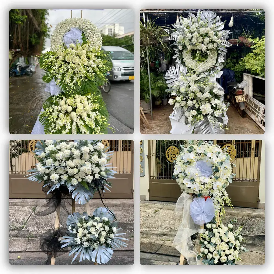 Mẫu hoa đám tang tham khảo ở Hòa Vang, Đà Nẵng