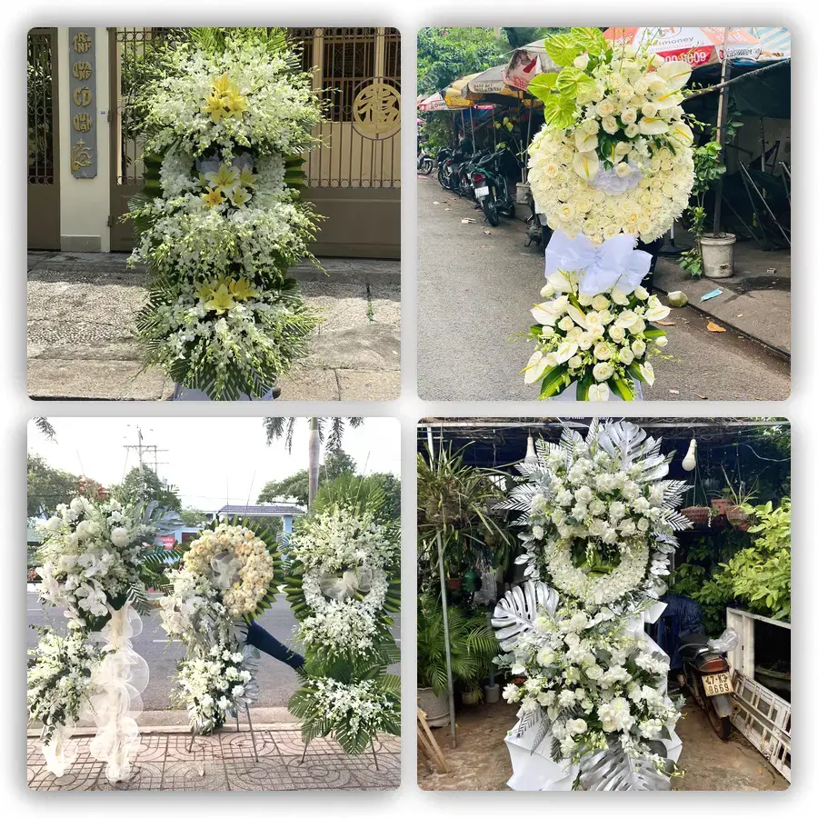 Mẫu hoa đám tang tham khảo ở Khánh Vĩnh, Khánh Hòa