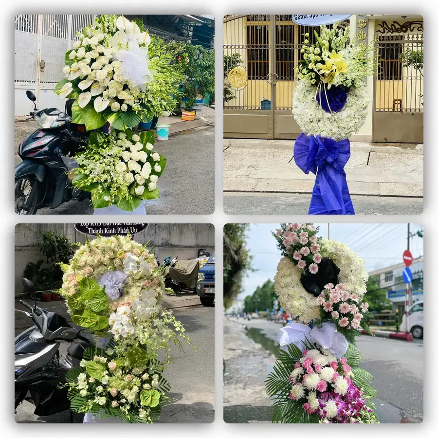 Mẫu hoa đám tang tham khảo ở Kim Bài, Thanh Oai