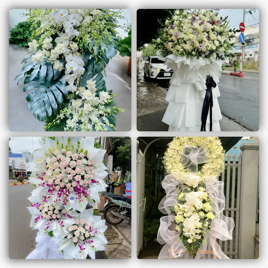 Mẫu hoa đám tang tham khảo ở Kim Bảng, Hà Nam