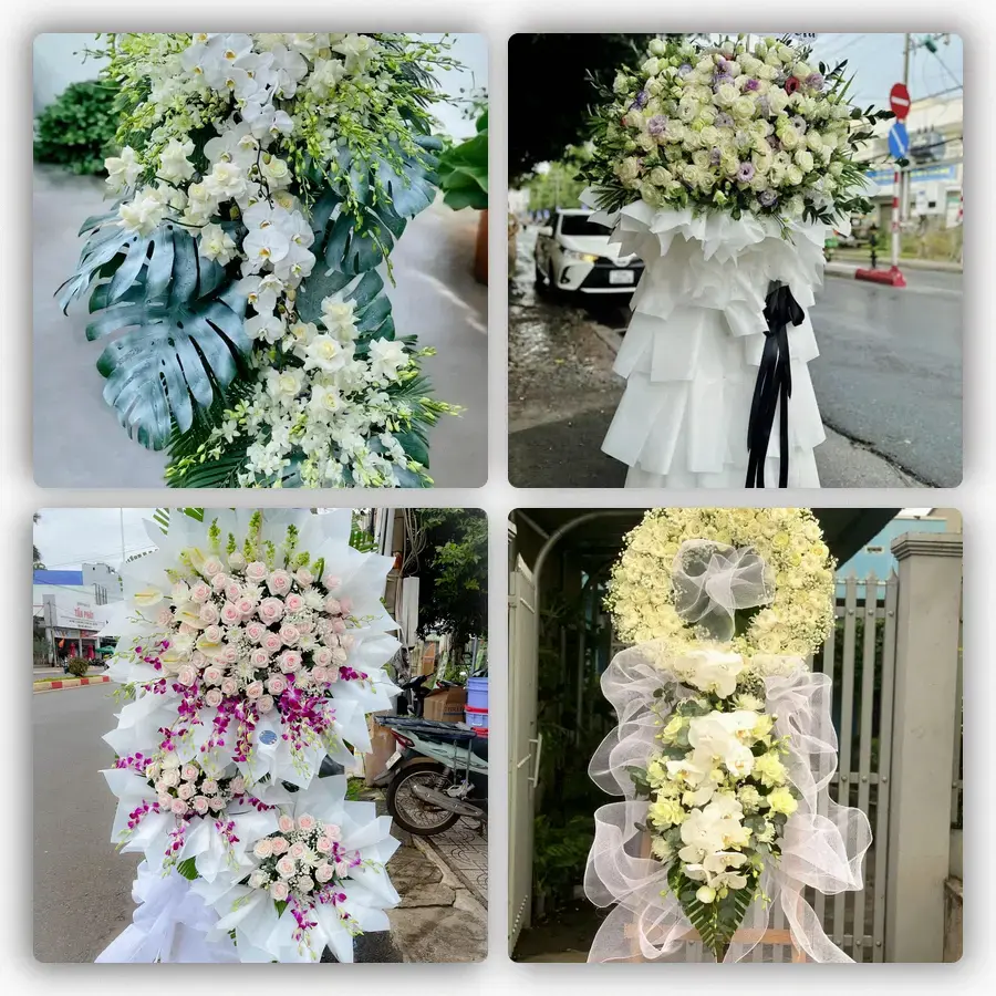 Mẫu hoa đám tang tham khảo ở Kim Bảng, Hà Nam