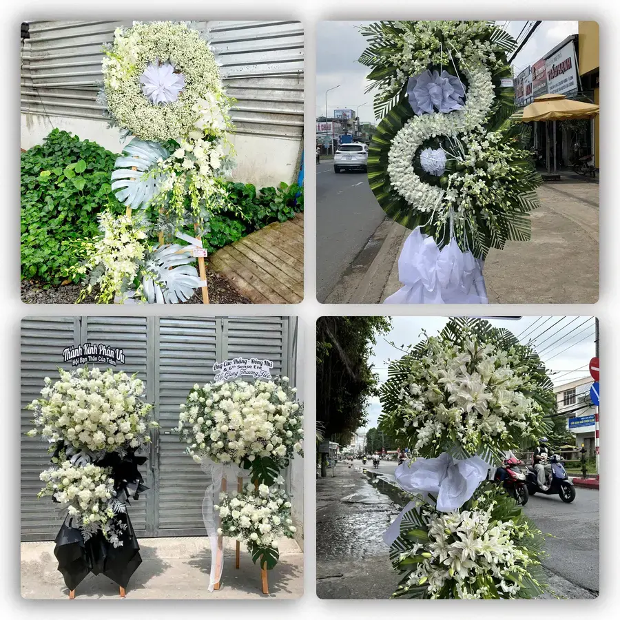 Mẫu hoa đám tang tham khảo ở Mỹ Thọ, Cao Lãnh
