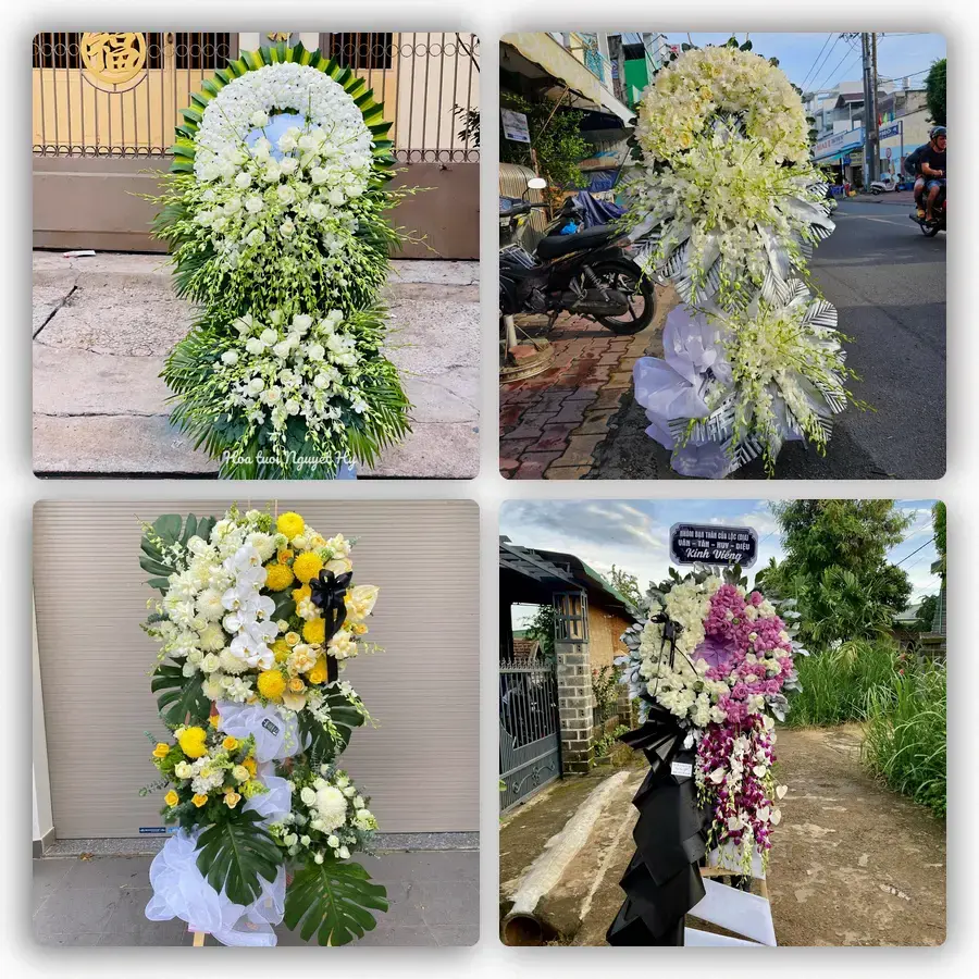 Mẫu hoa đám tang tham khảo ở Nghĩa Lộ, Yên Bái
