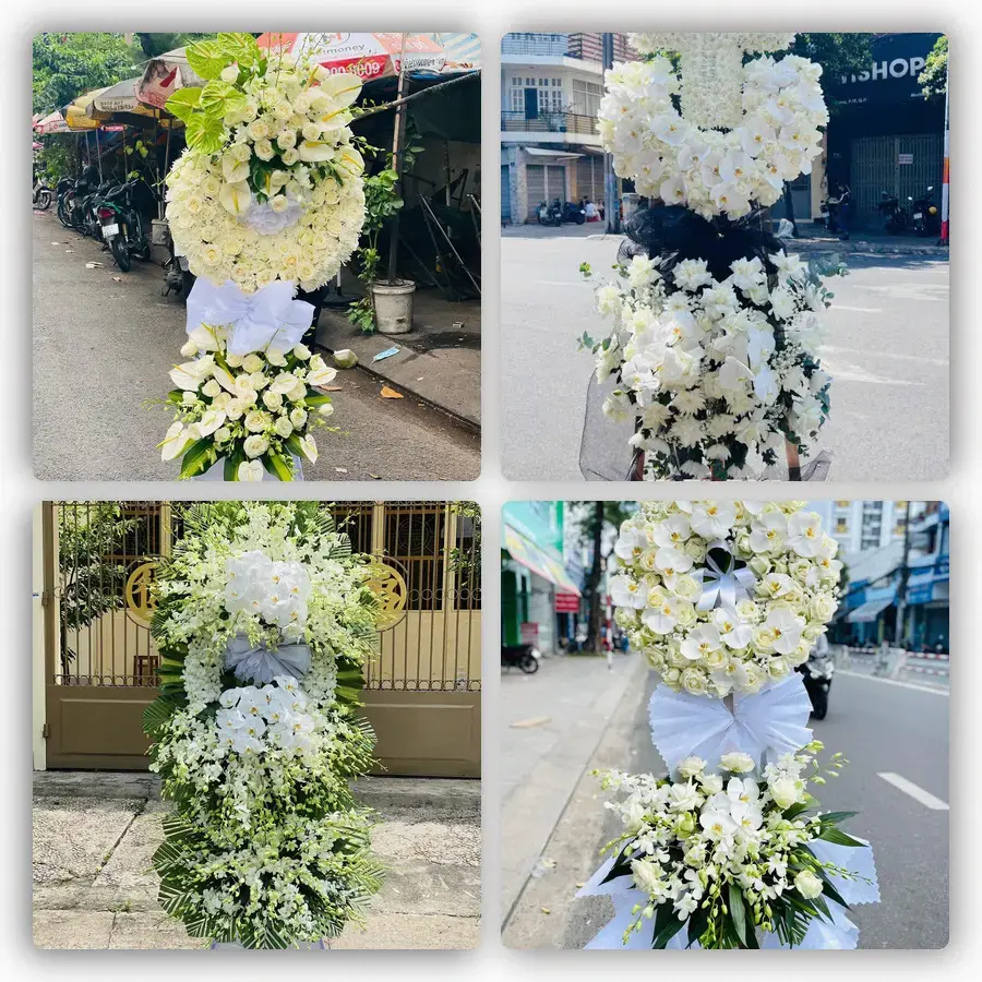 Mẫu hoa đám tang tham khảo ở NT Việt Trung, Bố Trạch