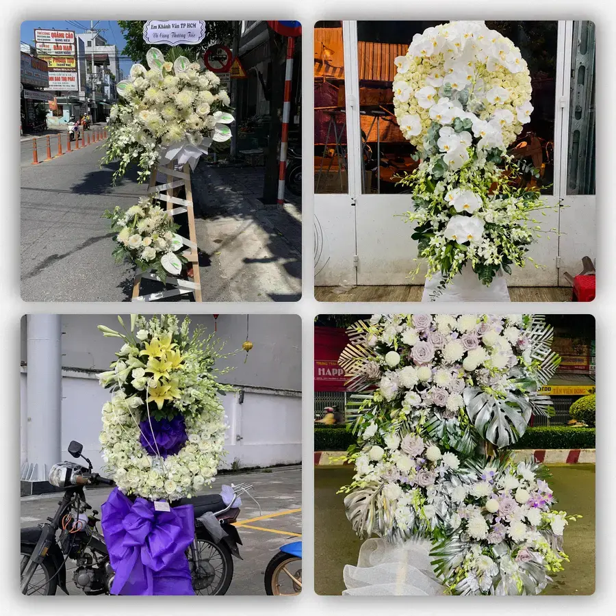 Mẫu hoa đám tang tham khảo ở Phường Bàn Cờ, Thành phố Hồ Chí Minh