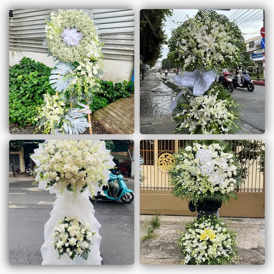 Mẫu hoa đám tang tham khảo ở Phường Cai Lậy, Tỉnh Đồng Tháp