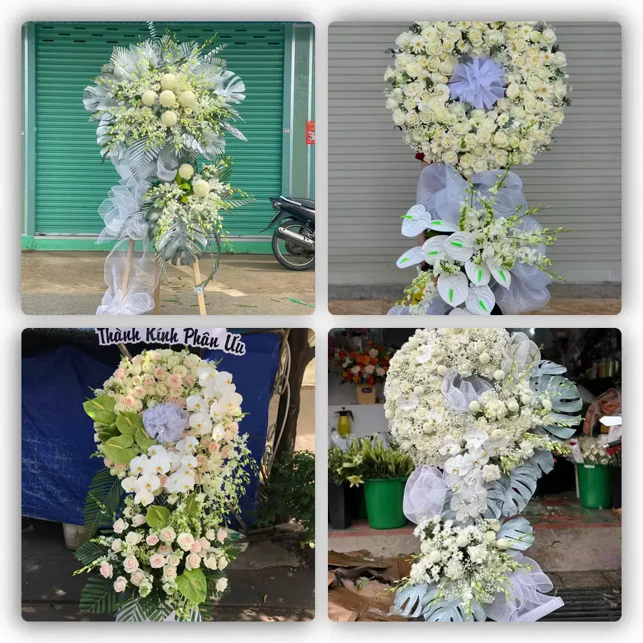 Mẫu hoa đám tang tham khảo ở Phường Chợ Quán, Thành phố Hồ Chí Minh