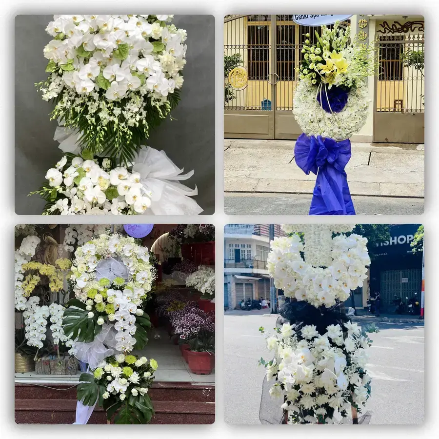 Mẫu hoa đám tang tham khảo ở Phường Đông Tiến, Tỉnh Thanh Hóa