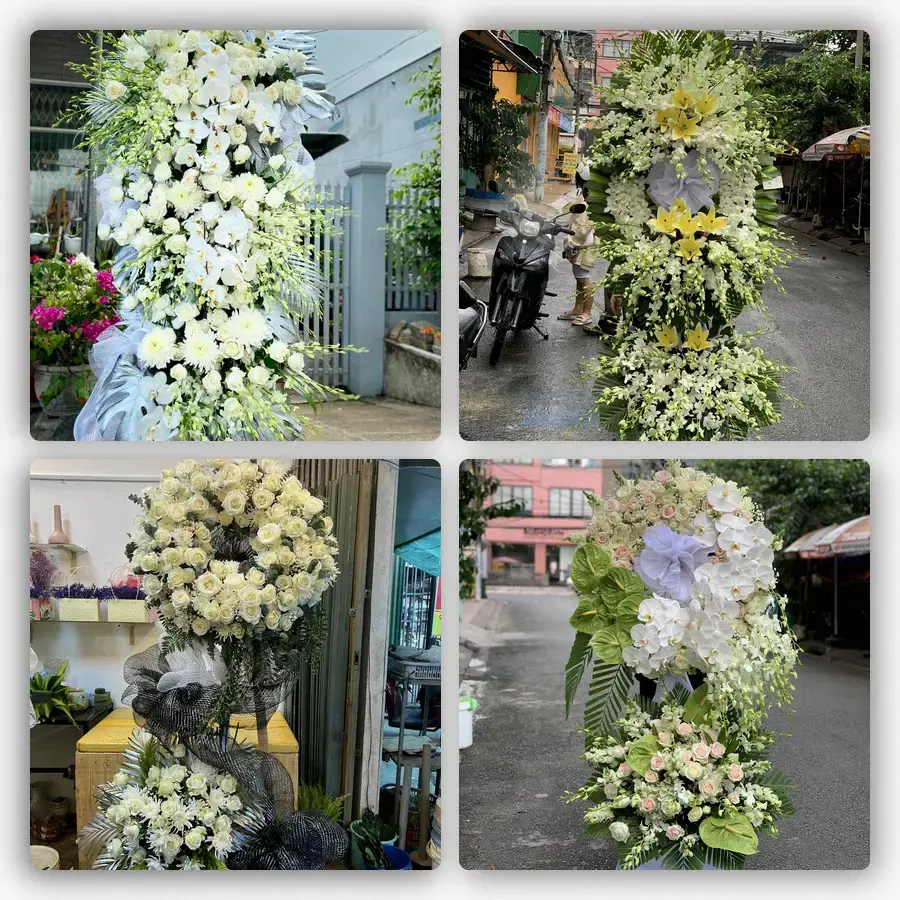 Mẫu hoa đám tang tham khảo ở Phường Hưng Đạo, Thành phố Hải Phòng