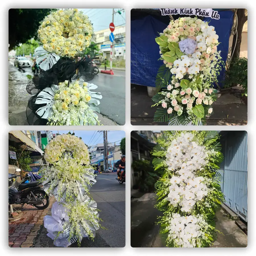 Mẫu hoa đám tang tham khảo ở Phường Long Hưng, Tỉnh Đồng Nai
