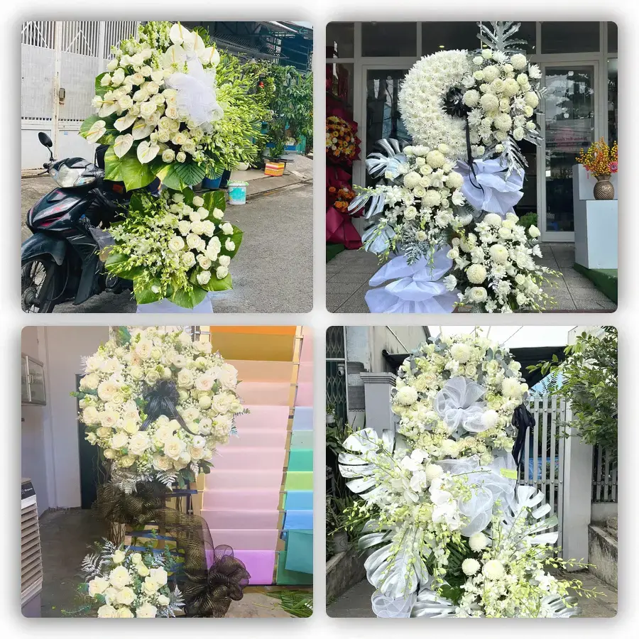 Mẫu hoa đám tang tham khảo ở Phường Mỹ Thượng, Thành phố Huế