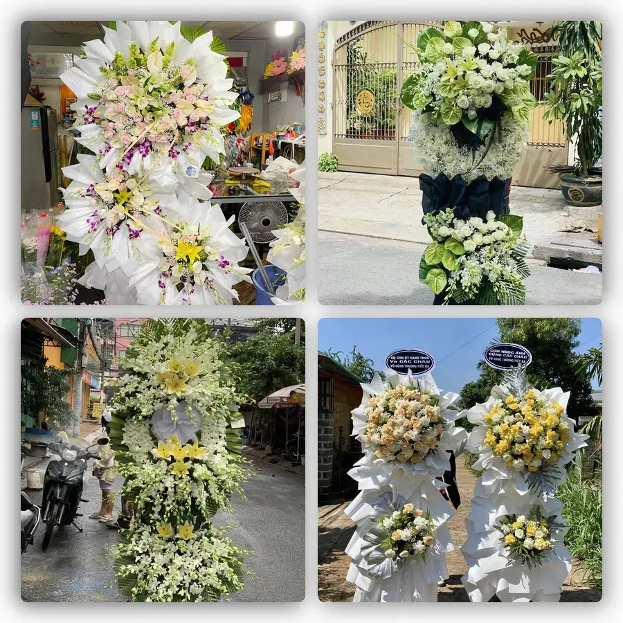 Mẫu hoa đám tang tham khảo ở Phường Phúc Lợi, Thành phố Hà Nội