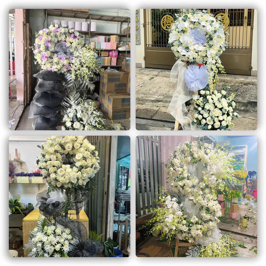 Mẫu hoa đám tang tham khảo ở Phường Tân Hiệp, Thành phố Hồ Chí Minh