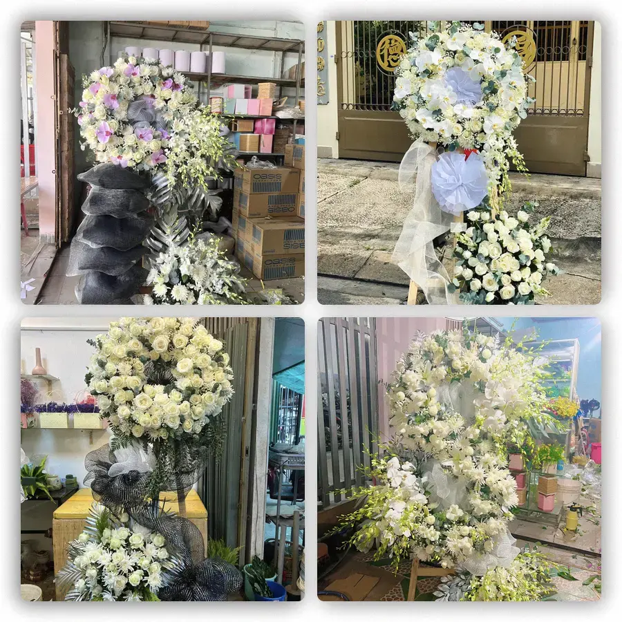 Mẫu hoa đám tang tham khảo ở Phường Tân Hiệp, Thành phố Hồ Chí Minh