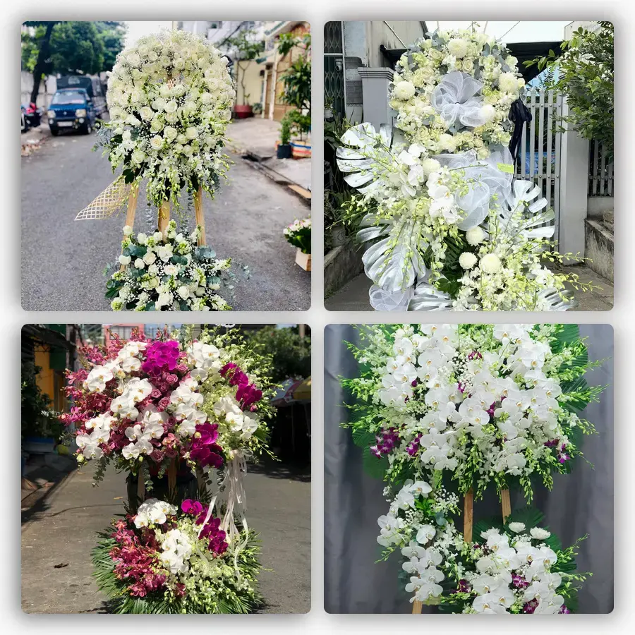 Mẫu hoa đám tang tham khảo ở Phường Tân Lập, Tỉnh Đắk Lắk