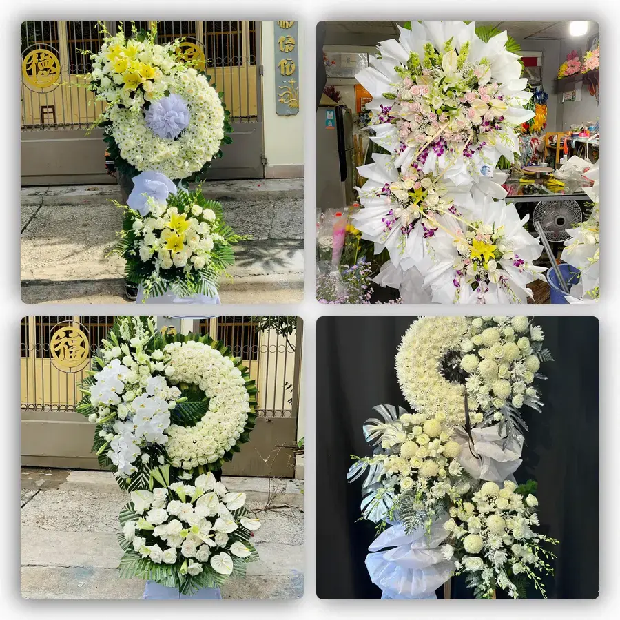 Mẫu hoa đám tang tham khảo ở Phường Tân Tạo, Thành phố Hồ Chí Minh