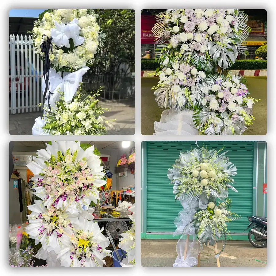 Mẫu hoa đám tang tham khảo ở Phường Tây Tựu, Thành phố Hà Nội