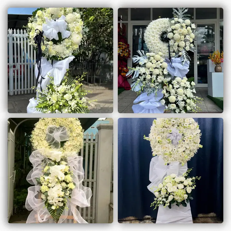 Mẫu hoa đám tang tham khảo ở Phường Thái Bình, Tỉnh Hưng Yên