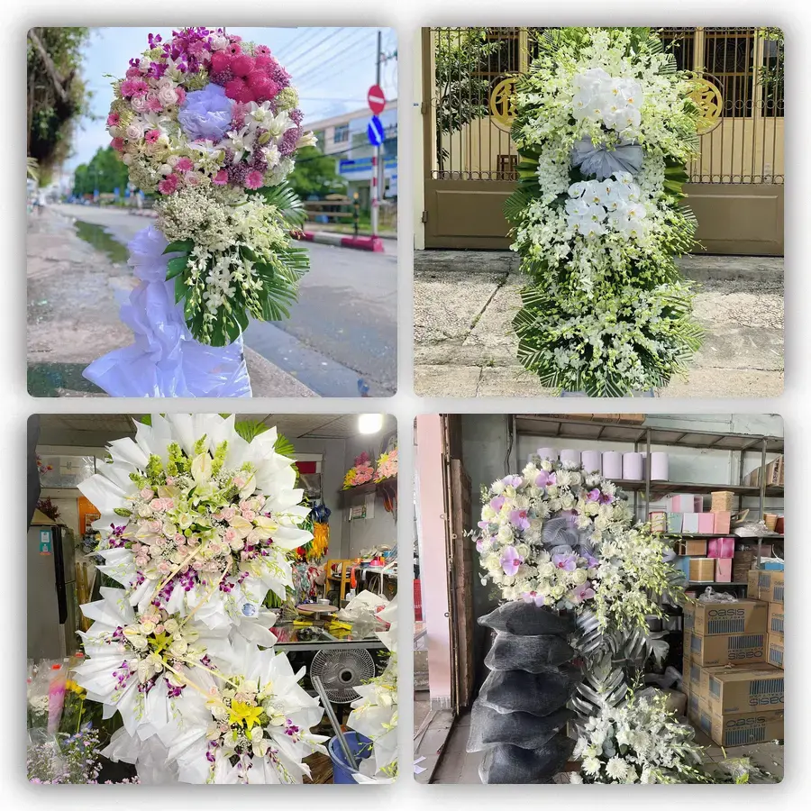 Mẫu hoa đám tang tham khảo ở Phường Thới Sơn, Tỉnh Đồng Tháp