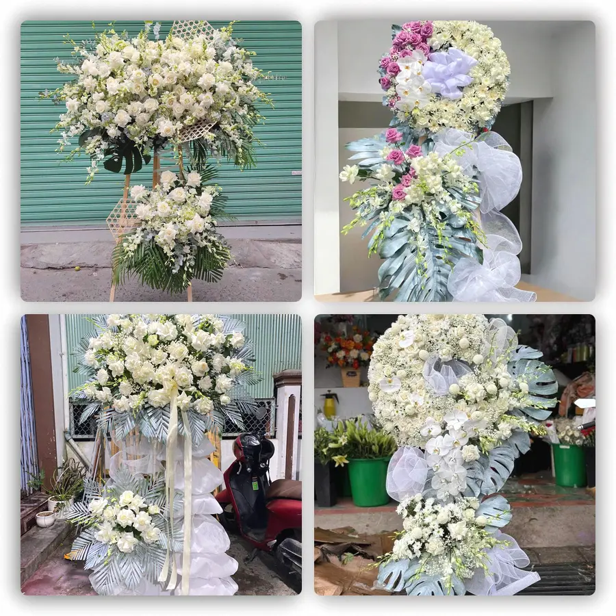 Mẫu hoa đám tang tham khảo ở Phường Thủy Xuân, Thành phố Huế