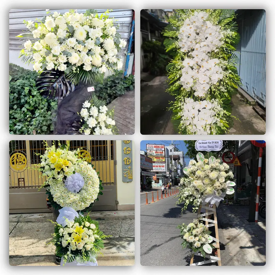 Mẫu hoa đám tang tham khảo ở Phường Tứ Minh, Thành phố Hải Phòng