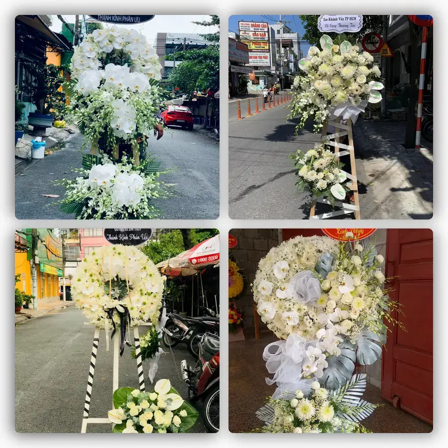 Mẫu hoa đám tang tham khảo ở Phường Vạn Xuân, Tỉnh Thái Nguyên