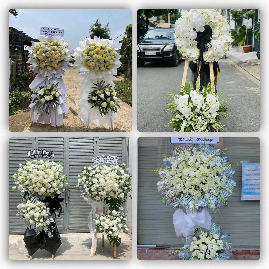 Mẫu hoa đám tang tham khảo ở Phường Việt Yên, Tỉnh Bắc Ninh
