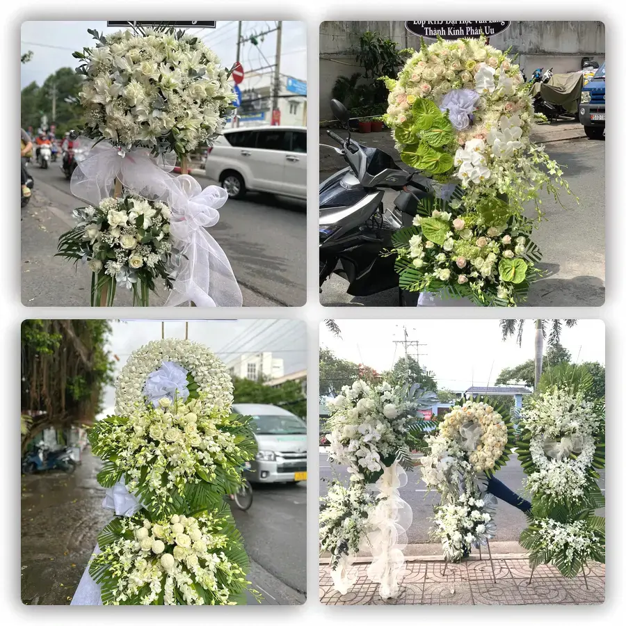 Mẫu hoa đám tang tham khảo ở Quận 3, Hồ Chí Minh
