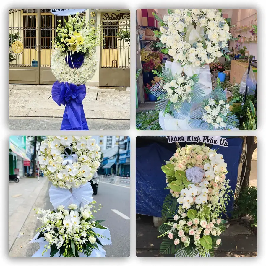 Mẫu hoa đám tang tham khảo ở Quận Cái Răng, Cần Thơ