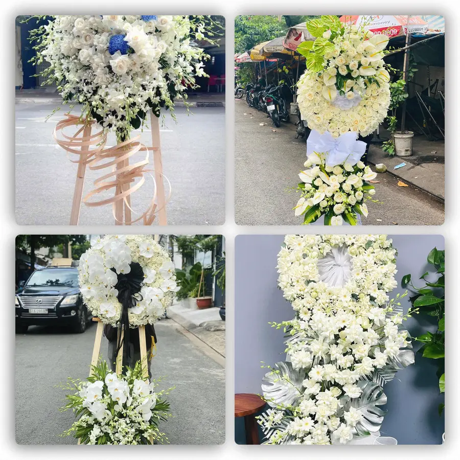 Mẫu hoa đám tang tham khảo ở Quận Ngô Quyền, Hải Phòng