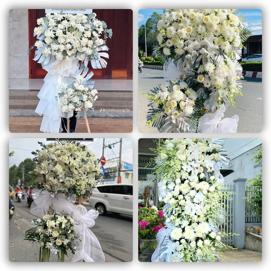 Mẫu hoa đám tang tham khảo ở Tân Phú, Đồng Nai