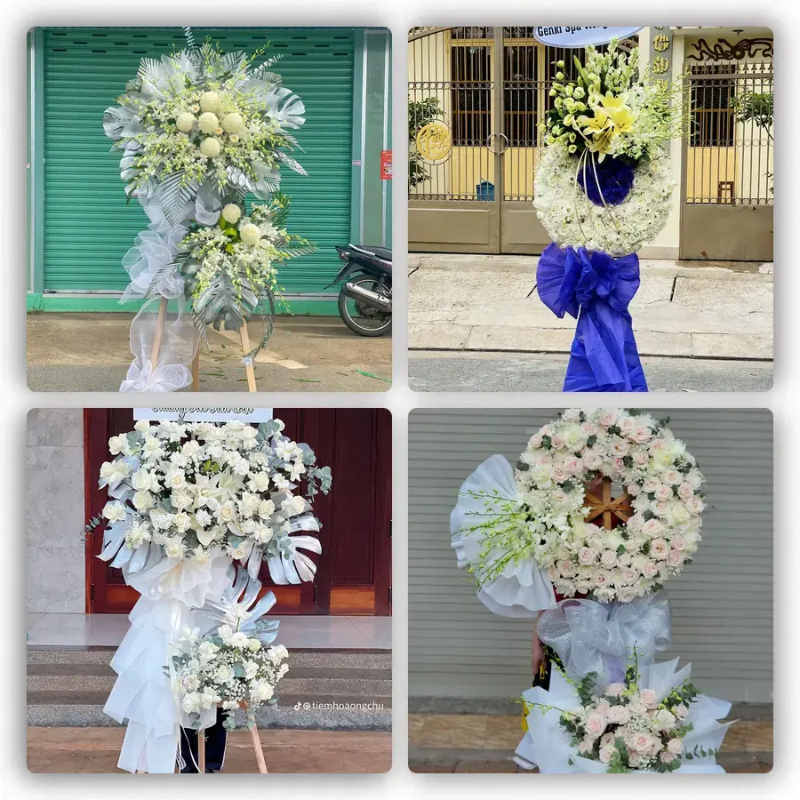 Mẫu hoa đám tang tham khảo ở Tây Đằng, Ba Vì
