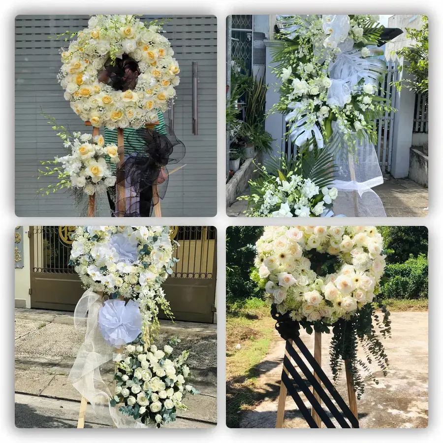 Mẫu hoa đám tang tham khảo ở Thạch Thất, Hà Nội